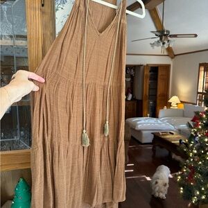 Wishlist Chocolate Brown Textured Dress